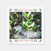 Frostbedeckte Weihnachtsstimmung und Cobweb-Weihna Serviette (Vorderseite)