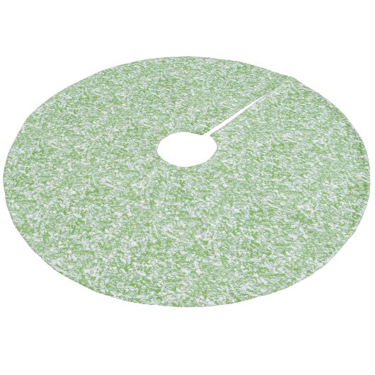 Frostbedecktes Gras Fleece Weihnachtsbaumdecke (Schrägansicht)