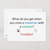 Frostbite Joke Postkarte (Vorne/Hinten)