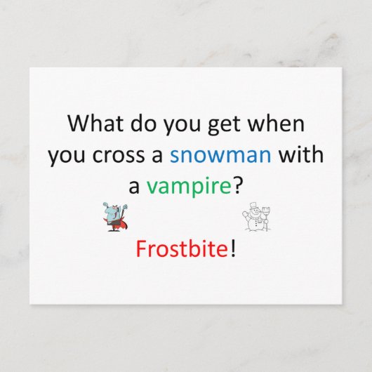 Frostbite Joke Postkarte (Vorderseite)