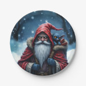 Frostbite Santa und sein Elf der Missetaten. Pappteller (Vorderseite)