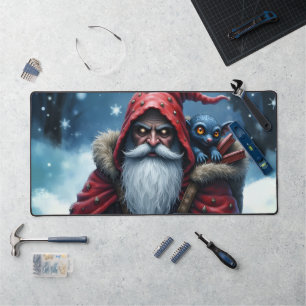 Frostbite Santa und sein Elf der Unfug treibt. Schreibtischunterlage