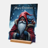 Frostbite Santa und sein Schabernack-Elf. Acrylschild (Winkel)