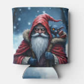 Frostbite Santa und sein Schabernack-Elf. Dosenkühler (Rückseite)