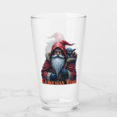 Frostbite Santa und sein Schabernack-Elf. Glas (Rückseite)
