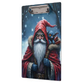 Frostbite Santa und sein Schabernack-Elf. Klemmbrett (Links)