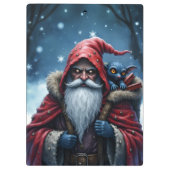 Frostbite Santa und sein Schabernack-Elf. Klemmbrett (Rückseite)