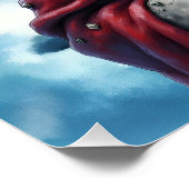 Frostbite Santa und sein Schabernack-Elf. Poster (Ecke)