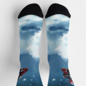 Frostbite Santa und sein Schabernack-Elf. Socken (Oben)