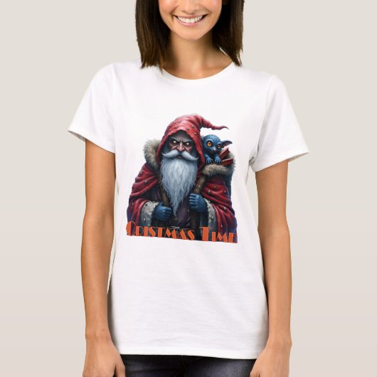 Frostbite Santa und sein Schabernack-Elf. T-Shirt (Vorderseite)