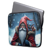 Frostbite Santa und sein Unheil bringender Elf. Laptopschutzhülle (Vorderseite Links)