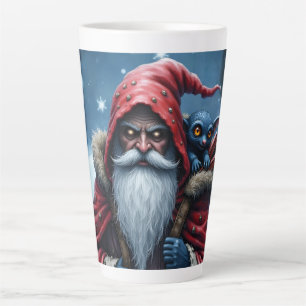 Frostbite Santa und sein Unheil bringender Elf. Milchtasse