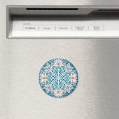 Frostblumen-Winter-Mandala Magnet (In Situ (Geschirrspüler))