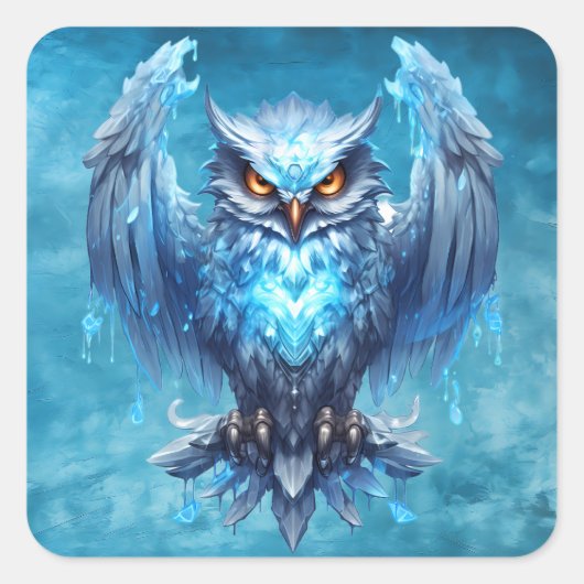 Frostborn Sentinel Quadratischer Aufkleber (Vorderseite)