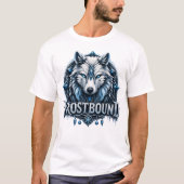 Frostbound Ice Wolf Fantasy Guardian Art T-Shirt (Vorderseite)