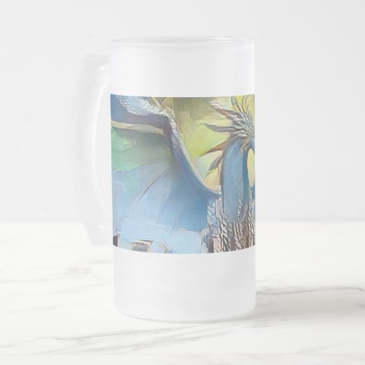 Frostdrache Mattglas Bierglas (Vorderseite Links)
