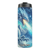 Frostdrachen atmen Eissturm Thermosbecher (Vorderseite)