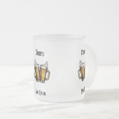 Frosted Beer Mug Mattglastasse (VorderseiteRechts)