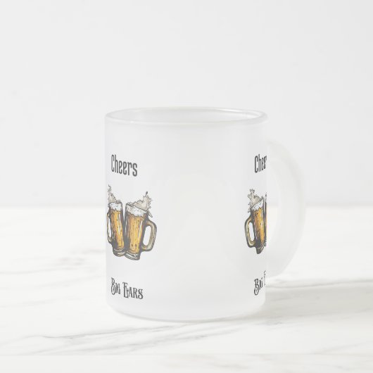 Frosted Beer Mug Mattglastasse (VorderseiteRechts)