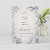 Frosted Blue Botanicals Umarme den Winter Einladung (Stehend Vorderseite)