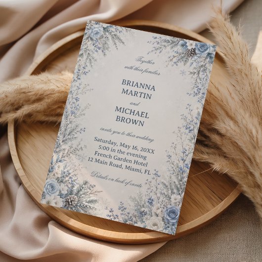 Frosted Blue Botanicals Umarme den Winter Einladung