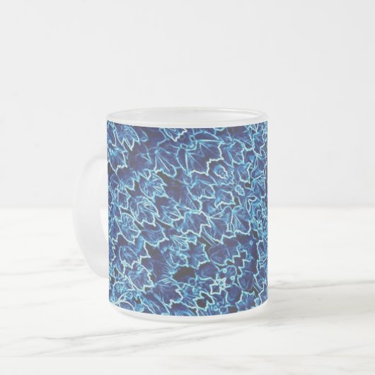 Frosted Blue Ivy Cool Mattglastasse (Vorderseite Links)