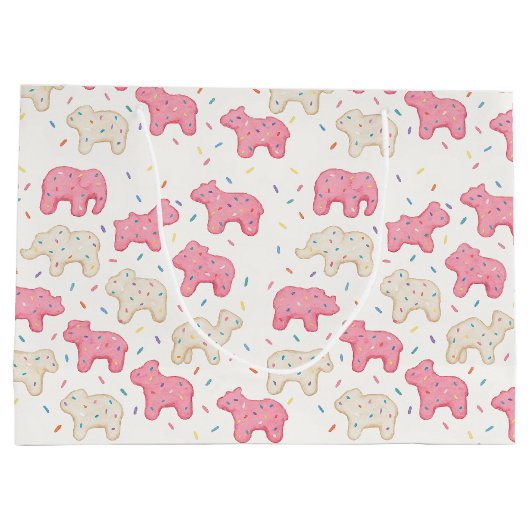 Frosted Circus Animal Cookie Große Geschenktüte (Rückseite)