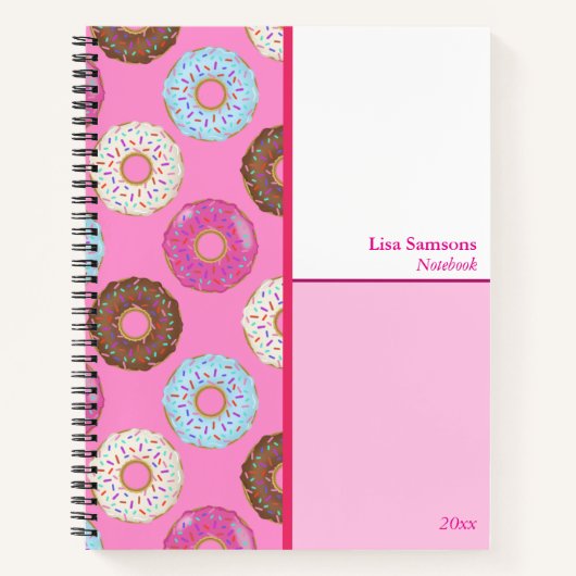 Frosted Doughnuts Benutzerdefiniertes Notizbuch (Vorderseite)