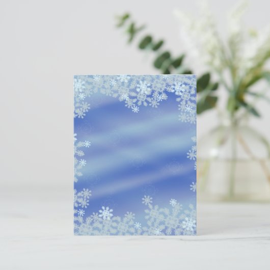 Frosted Edges Postkarte (Stehend Vorderseite)