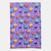 Frosted Fun Cupcake-Muster: Whimsical Bakery Geschirrtuch (Vertikal)