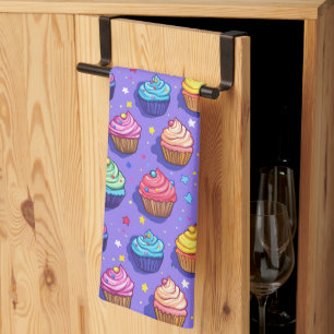 Frosted Fun Cupcake-Muster: Whimsical Bakery Geschirrtuch