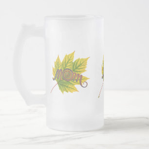 Frosted Glass Becher – 16 oz "Mom" Design Mattglas Bierglas