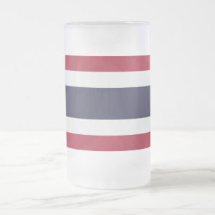 Frosted Glass Becher mit der Flagge Thailands Mattglas Bierglas