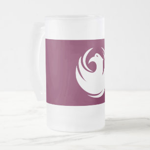 Frosted Glass Becher mit Flagge von Phoenix City Mattglas Bierglas