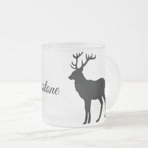 Frosted Glass Becher-Yellowstone-Elch Mattglastasse