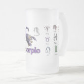 Frosted Glass Beer Mug ECC,ESMALTADO ZODIACAL Mattglas Bierglas (VorderseiteRechts)