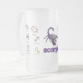 Frosted Glass Beer Mug ECC,ESMALTADO ZODIACAL Mattglas Bierglas (Vorderseite Links)
