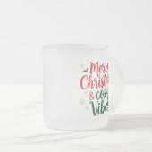 Frosted Glass Christmas Gift , Cozy Holiday Quote  Mattglastasse (VorderseiteRechts)