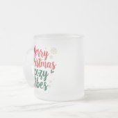Frosted Glass Christmas Gift , Cozy Holiday Quote  Mattglastasse (Vorderseite Links)