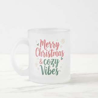 Frosted Glass Christmas Gift , Cozy Holiday Quote  Mattglastasse