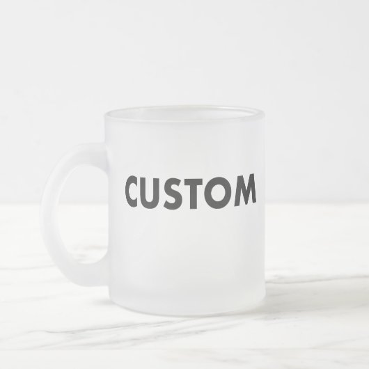 Frosted Glass Custom Mug Blank Template - 10oz Mattglastasse (Links)