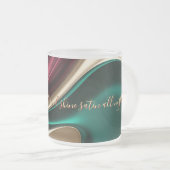 Frosted glass mug in stylish graphic mattglastasse (VorderseiteRechts)