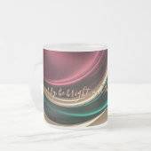 Frosted glass mug in stylish graphic mattglastasse (Vorderseite Links)