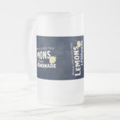 Frosted Glass Mug Matte Finish Optimism Quote Mattglas Bierglas (Vorderseite Links)