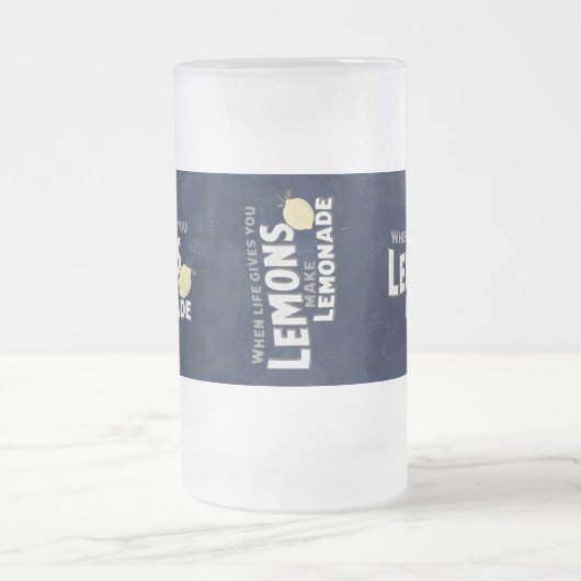 Frosted Glass Mug Matte Finish Optimism Quote Mattglas Bierglas (Mittel)