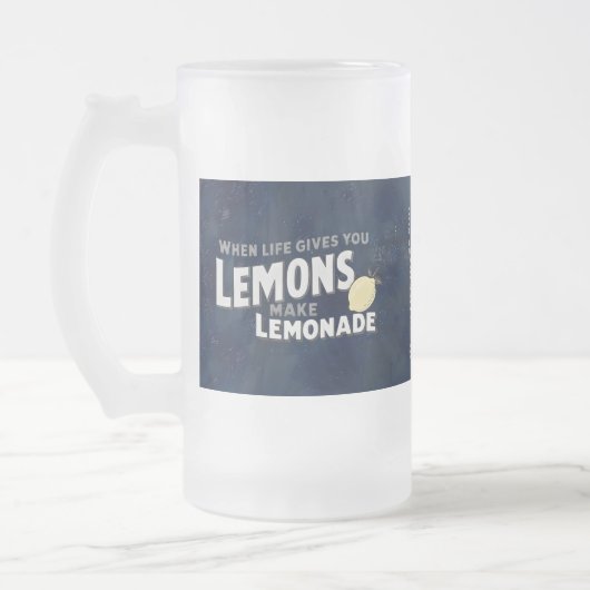 Frosted Glass Mug Matte Finish Optimism Quote Mattglas Bierglas (Links)