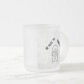 ☕ Frosted Glass Mug with "Be Nice To Yourself"  Mattglastasse (VorderseiteRechts)