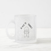 ☕ Frosted Glass Mug with "Be Nice To Yourself" Mattglastasse (Links)