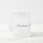 Frosted Glass Mug with Custom Name Touch Mattglastasse (Vorderseite Links)