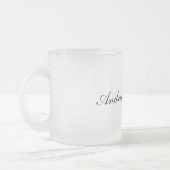 Frosted Glass Mug with Custom Name Touch Mattglastasse (Links)